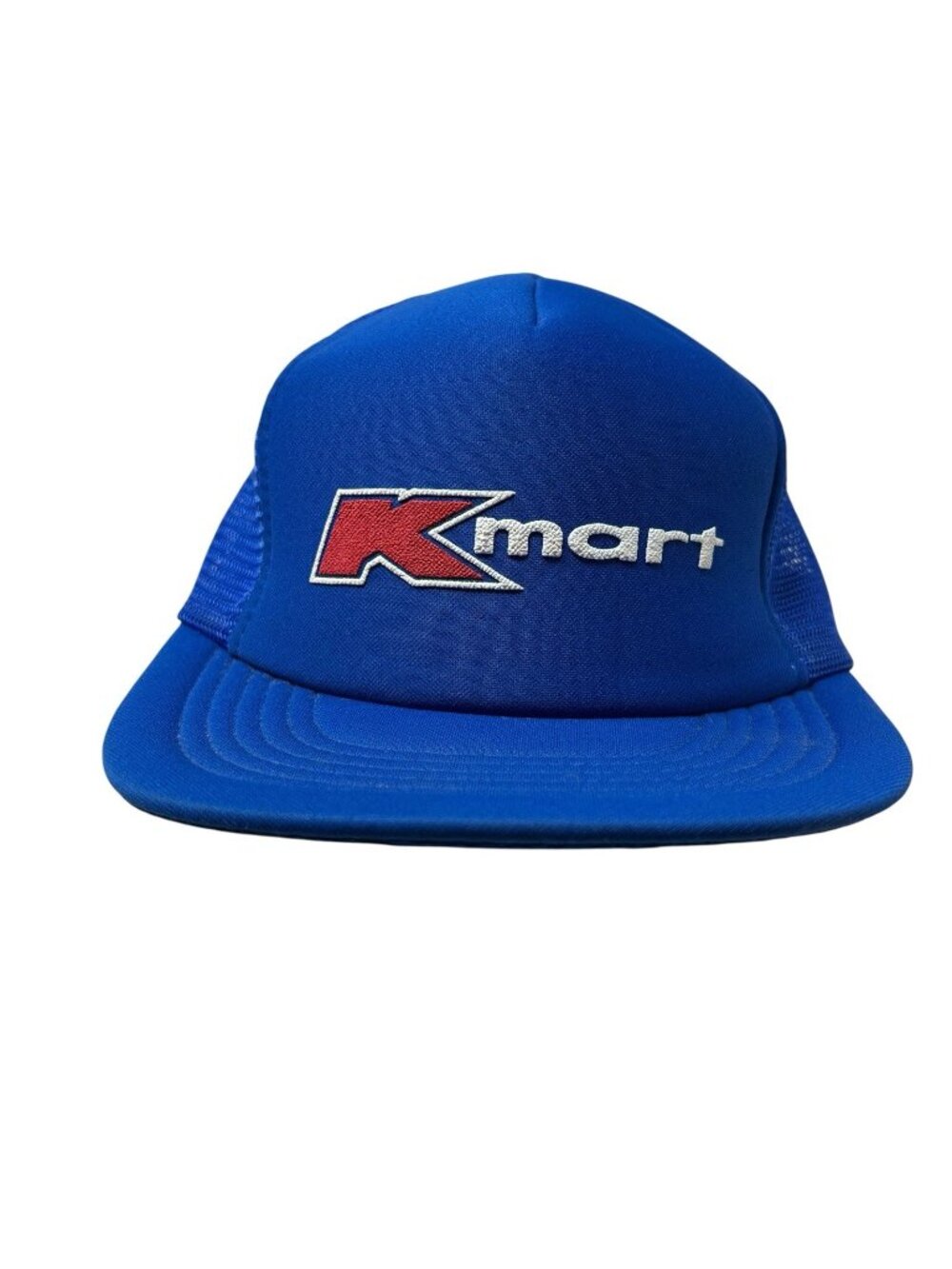 K-Mart Vintage Snapback Trucker Hat Cap Retro 80's Dad Rare Mesh Logo Blue Foam